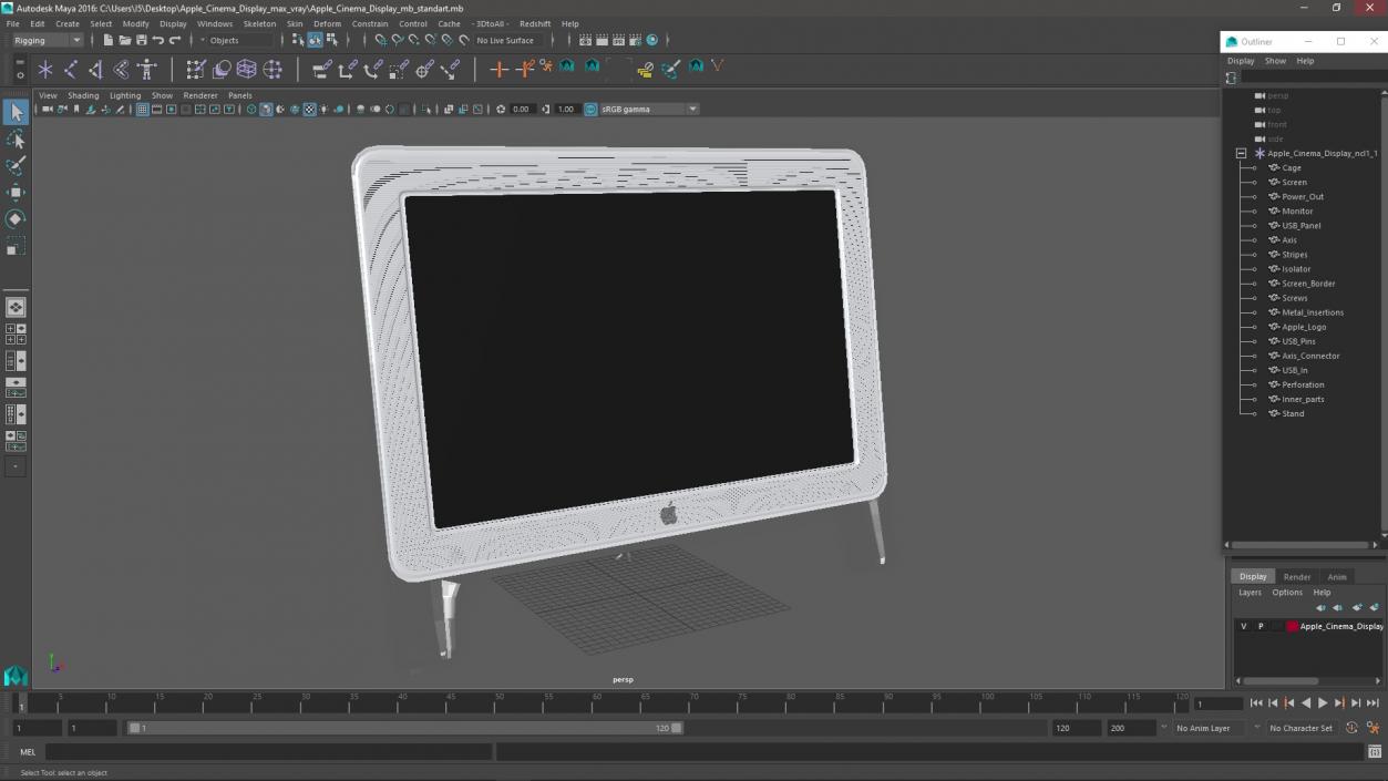 3D model Apple Cinema Display