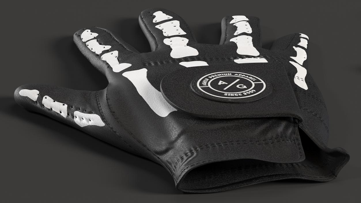 Lying Black Asher Premium Golf Gloves 3D