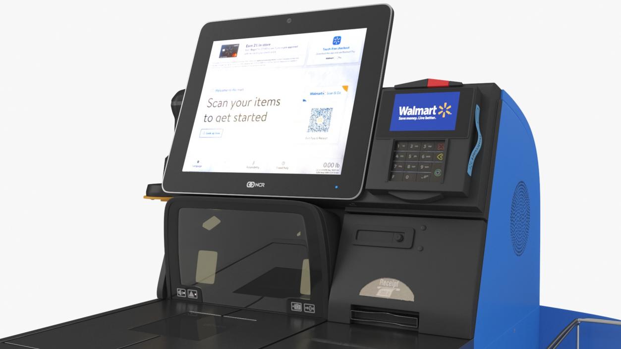 3D Walmart Self Service Checkout Kiosk(1) model