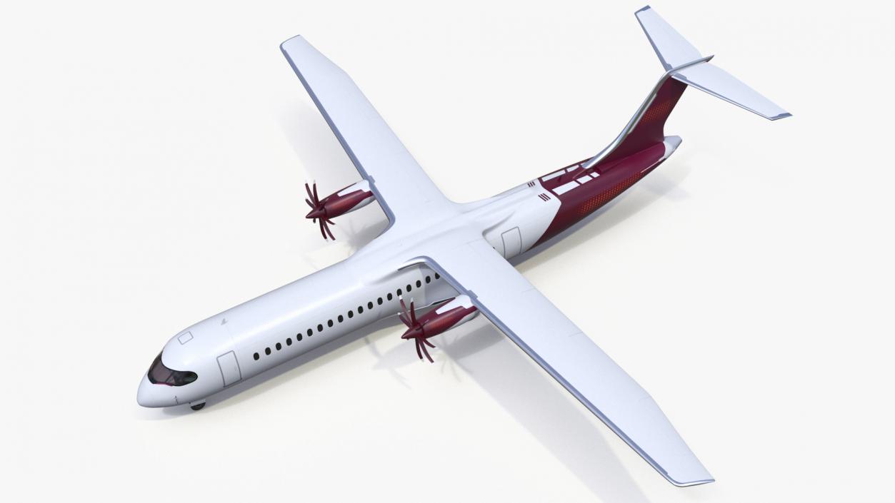 Concept Modern Aircraft Turboprop Rigged for Maya 3D model