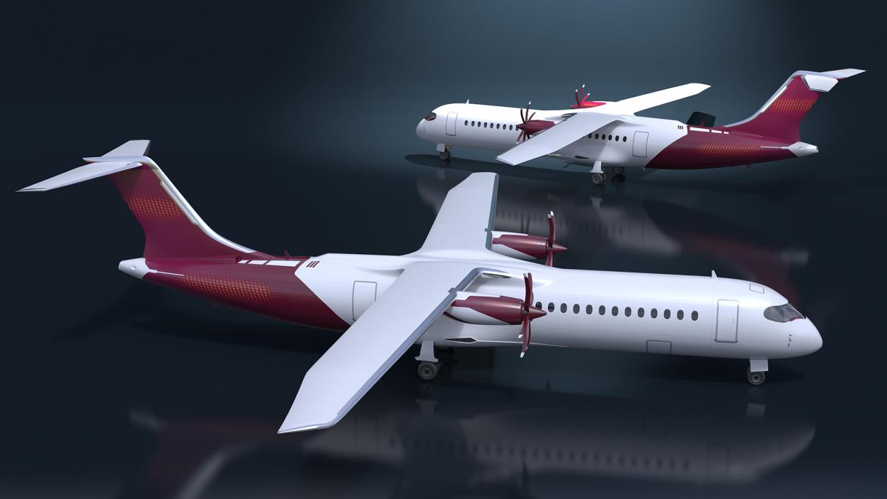 Concept Modern Aircraft Turboprop Rigged for Maya 3D model