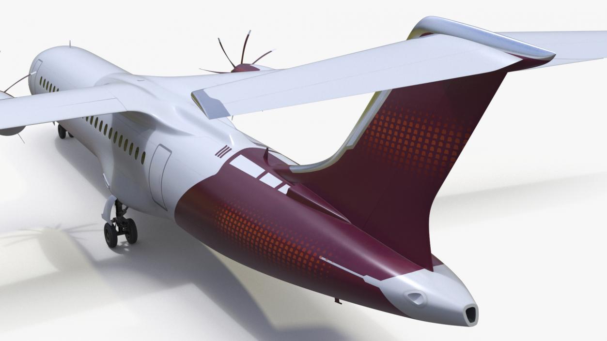 Concept Modern Aircraft Turboprop Rigged for Maya 3D model