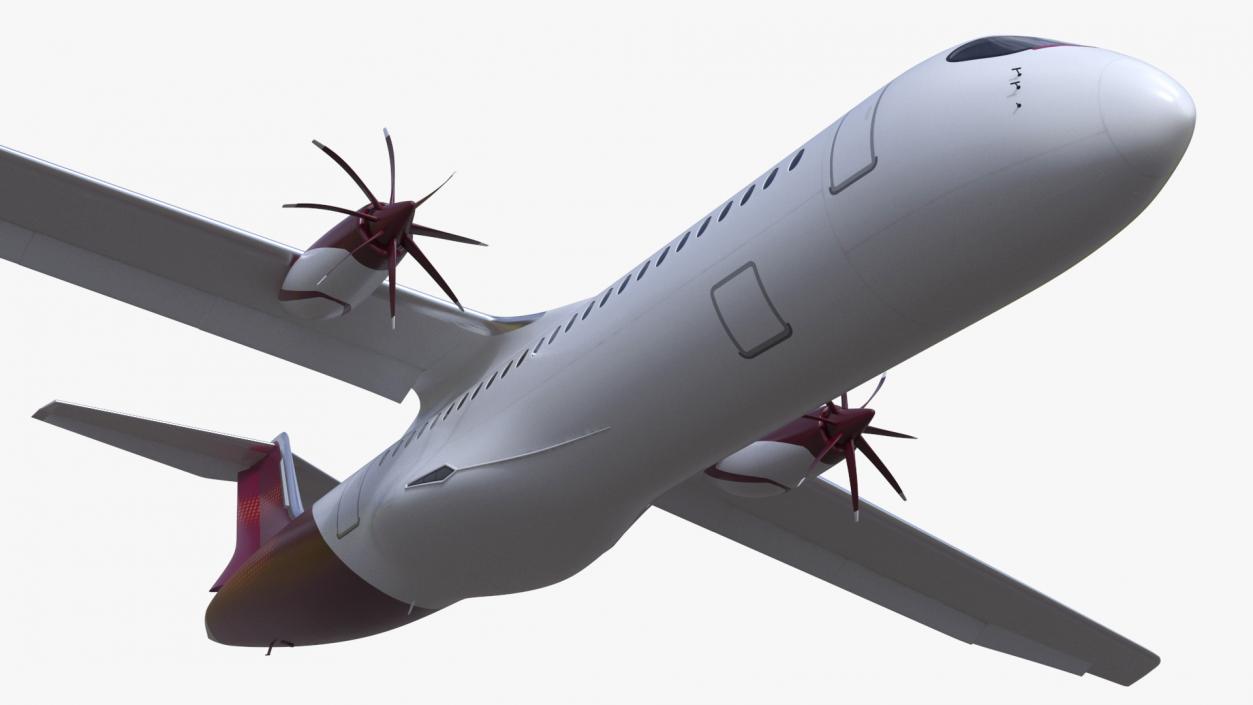 Concept Modern Aircraft Turboprop Rigged for Maya 3D model