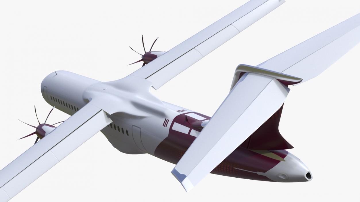 Concept Modern Aircraft Turboprop Rigged for Maya 3D model