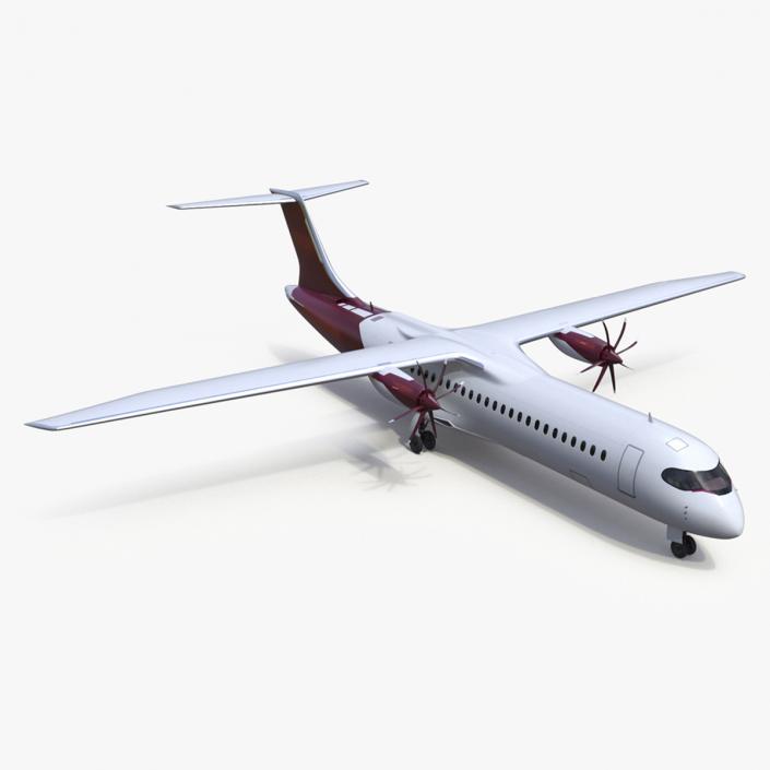 Concept Modern Aircraft Turboprop Rigged for Maya 3D model