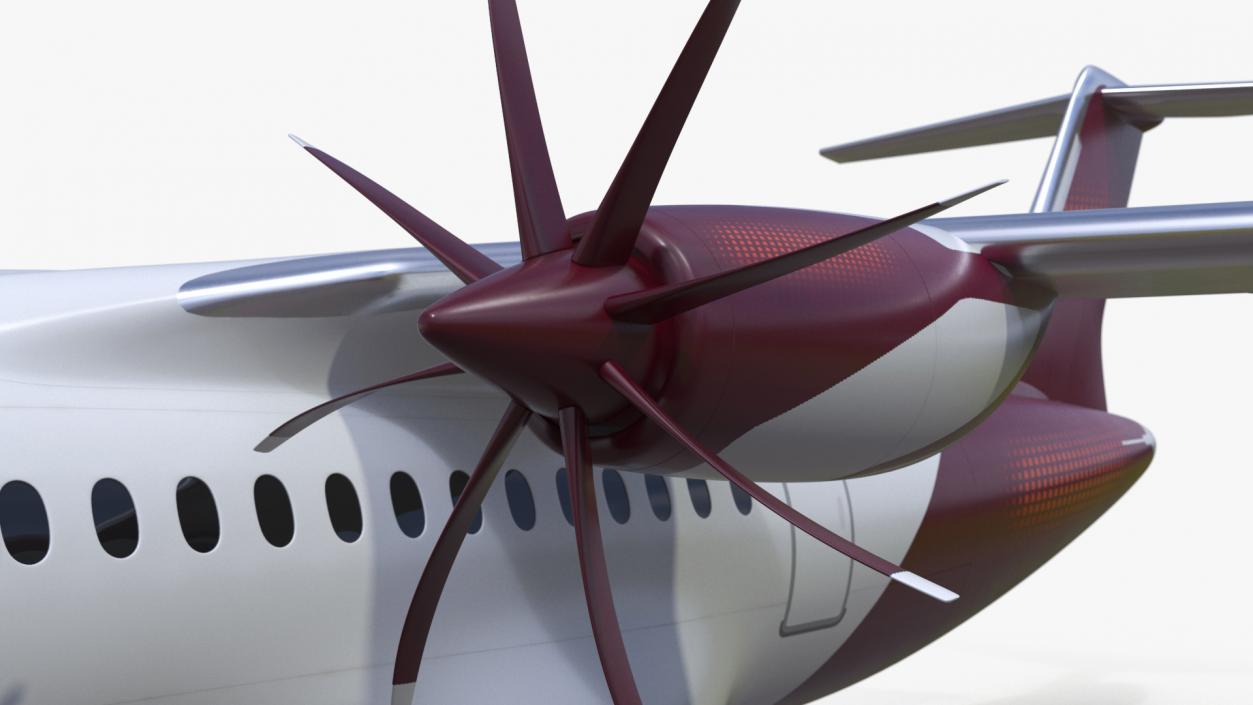 Concept Modern Aircraft Turboprop Rigged for Maya 3D model