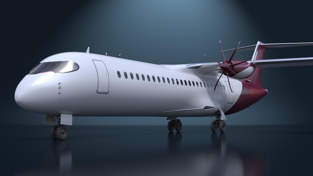 Concept Modern Aircraft Turboprop Rigged for Maya 3D model