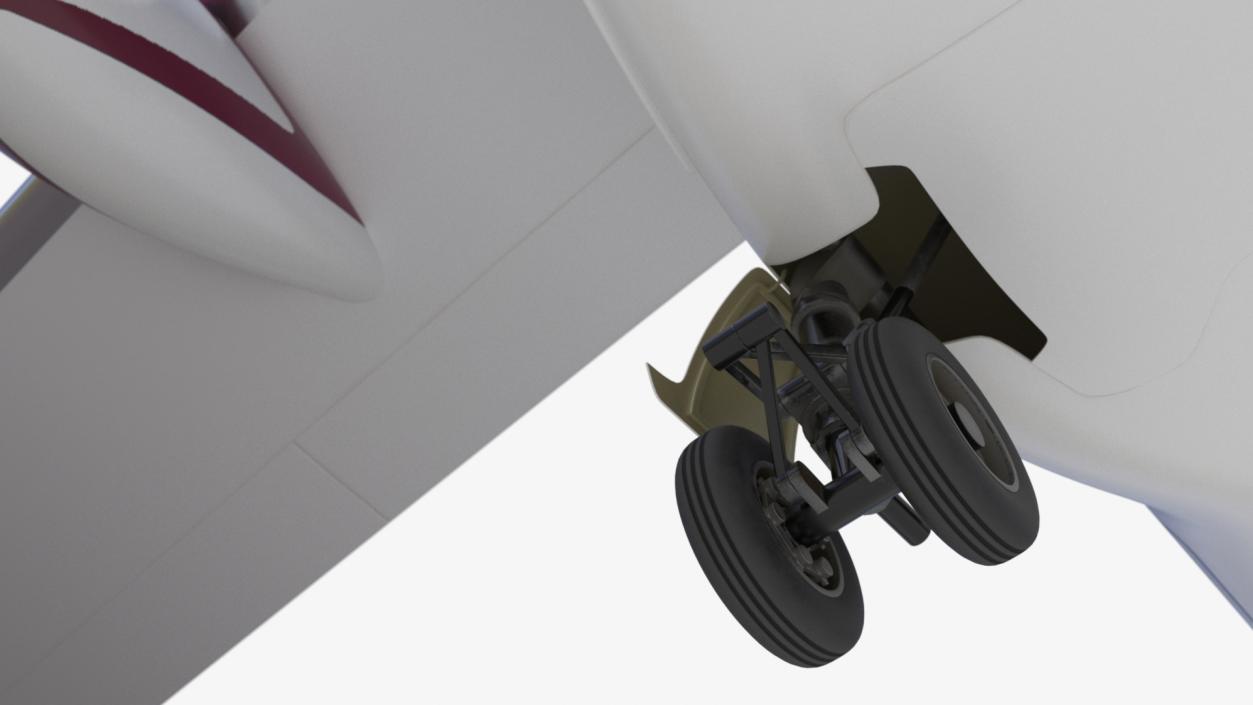 Concept Modern Aircraft Turboprop Rigged for Maya 3D model