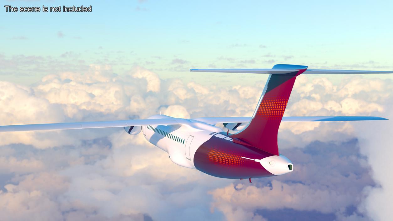 Concept Modern Aircraft Turboprop Rigged for Maya 3D model