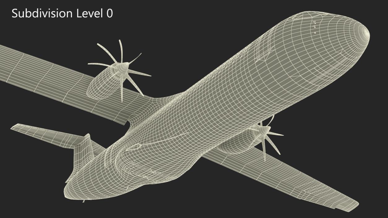 Concept Modern Aircraft Turboprop Rigged for Maya 3D model