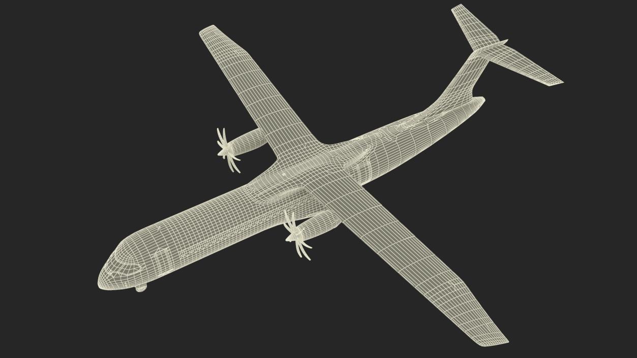 Concept Modern Aircraft Turboprop Rigged for Maya 3D model