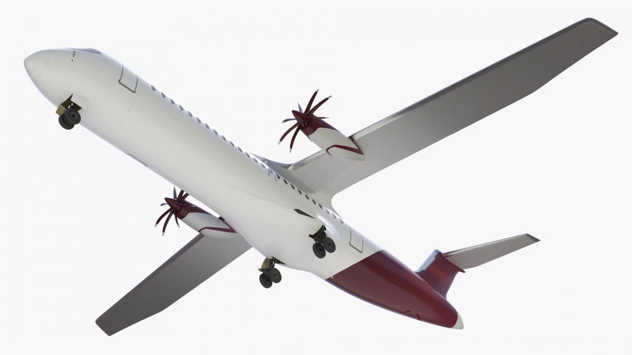 Concept Modern Aircraft Turboprop Rigged for Maya 3D model