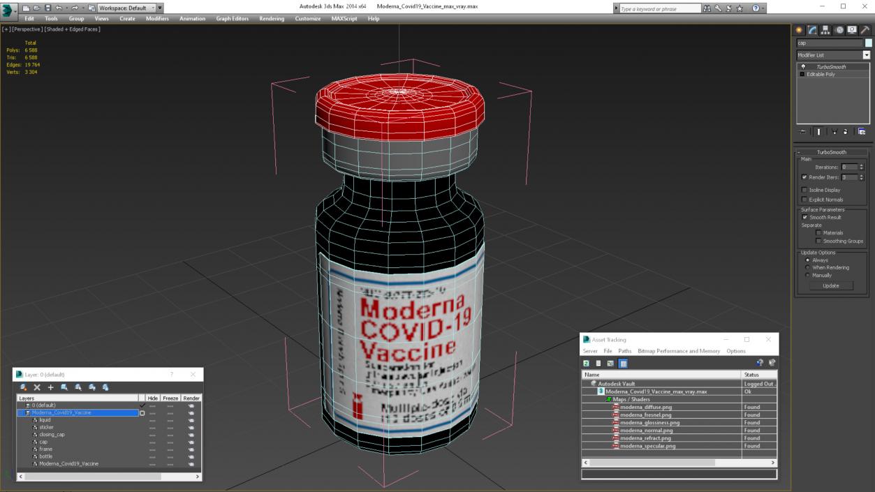 3D Moderna Covid19 Vaccine model