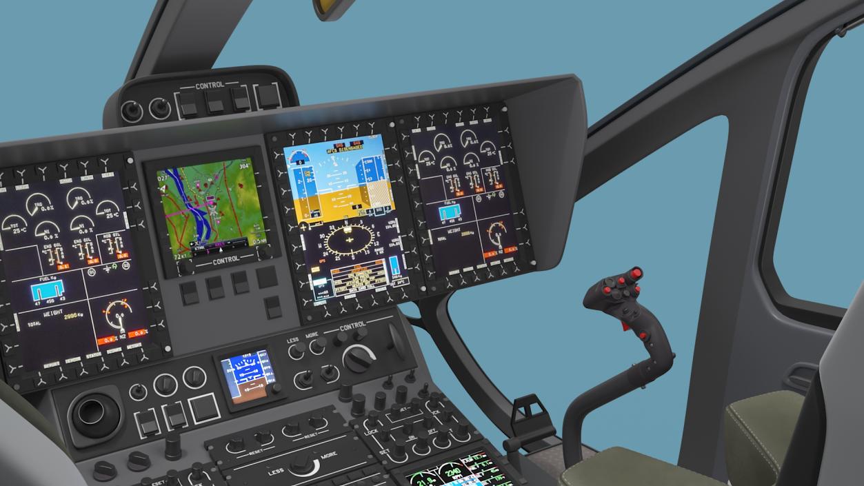 Medium Utility Helicopter Interior 3D model