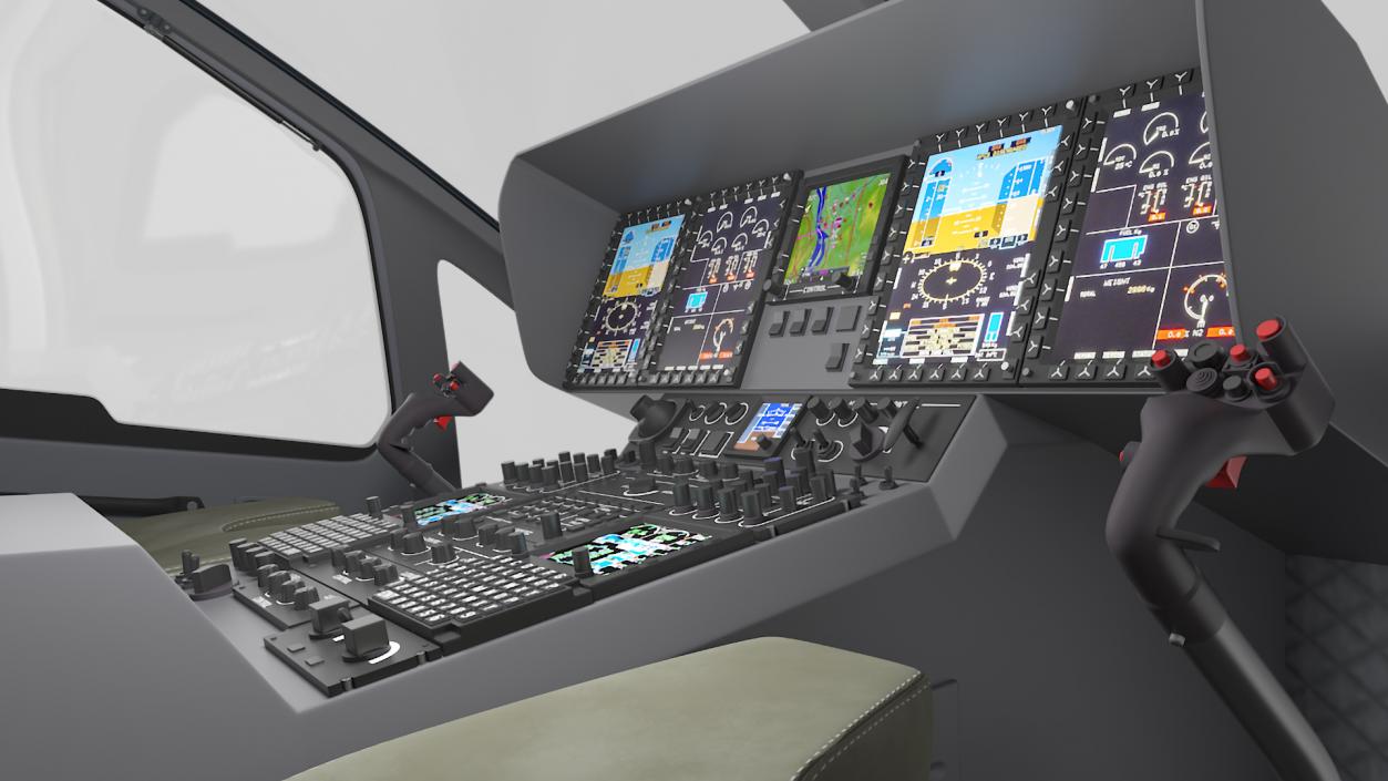 Medium Utility Helicopter Interior 3D model