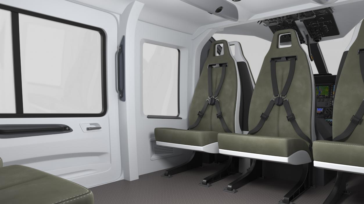 Medium Utility Helicopter Interior 3D model