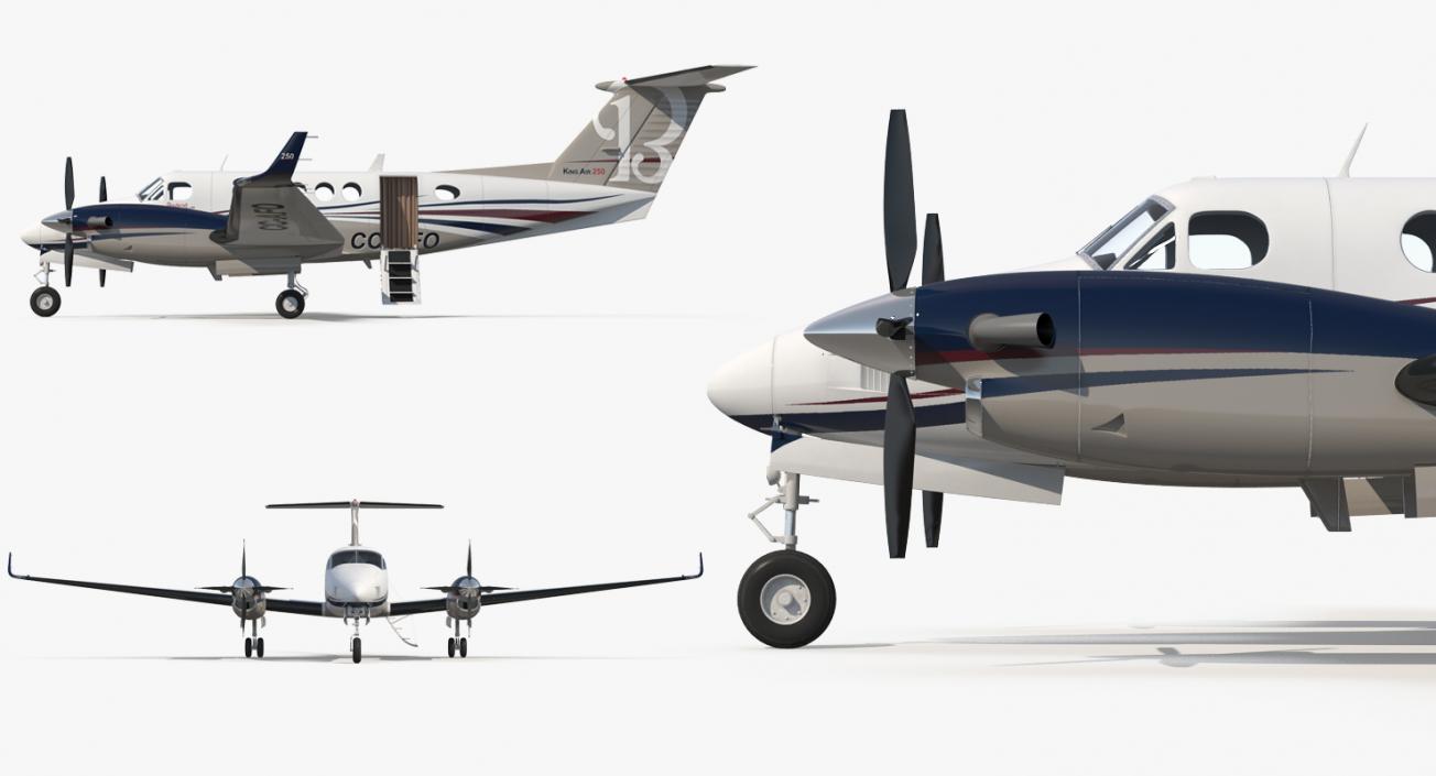 3D Rigged Business Jets Collection 3 model