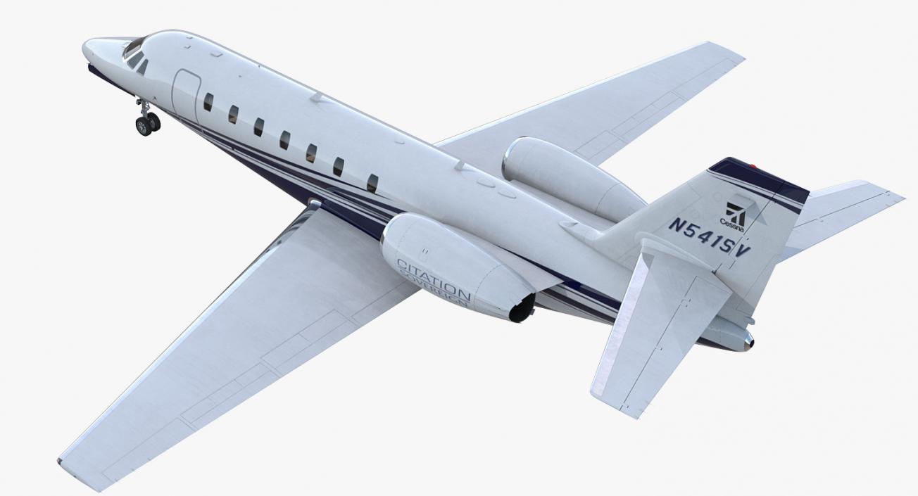 3D Rigged Business Jets Collection 3 model