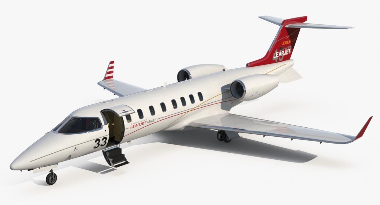 3D Rigged Business Jets Collection 3 model