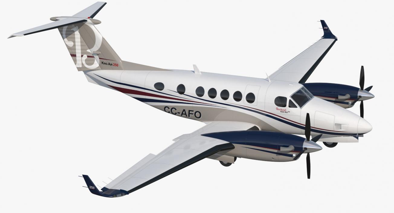 3D Rigged Business Jets Collection 3 model