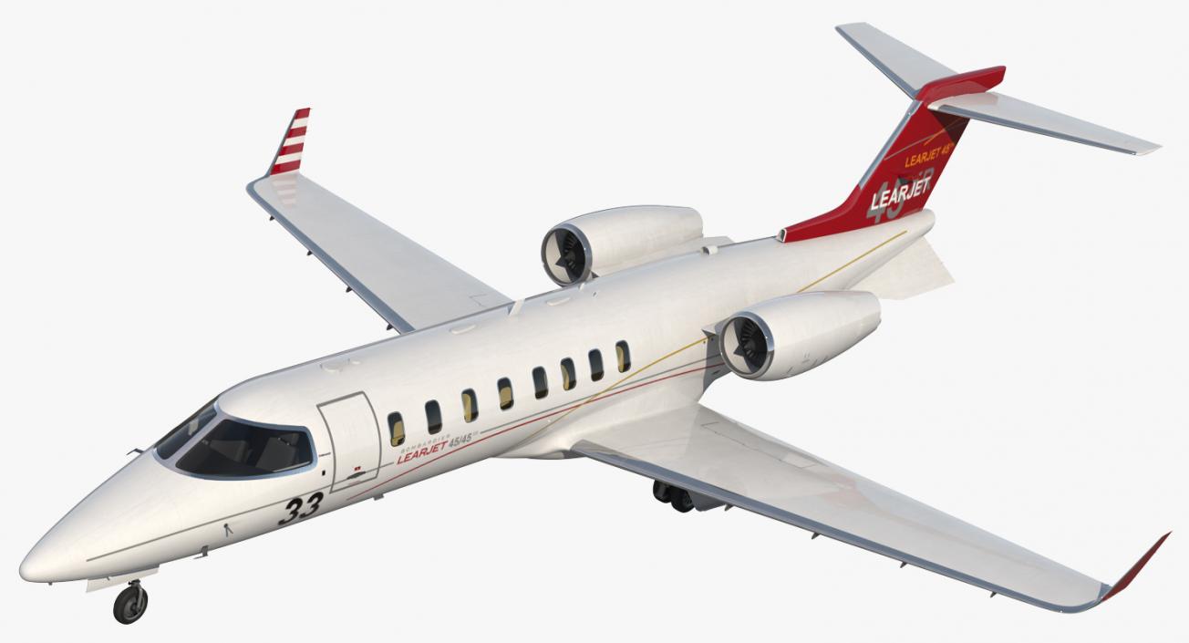 3D Rigged Business Jets Collection 3 model