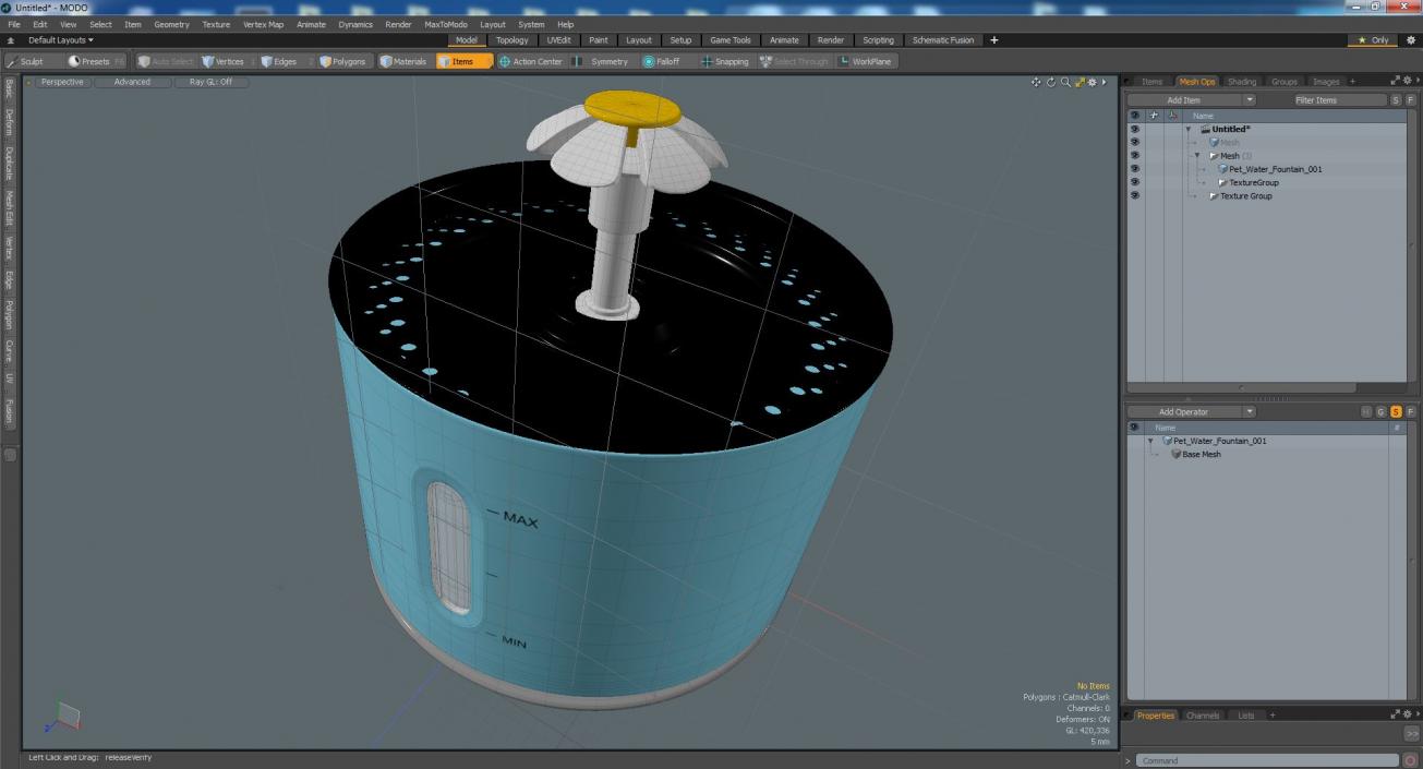 3D Pet Water Fountain model