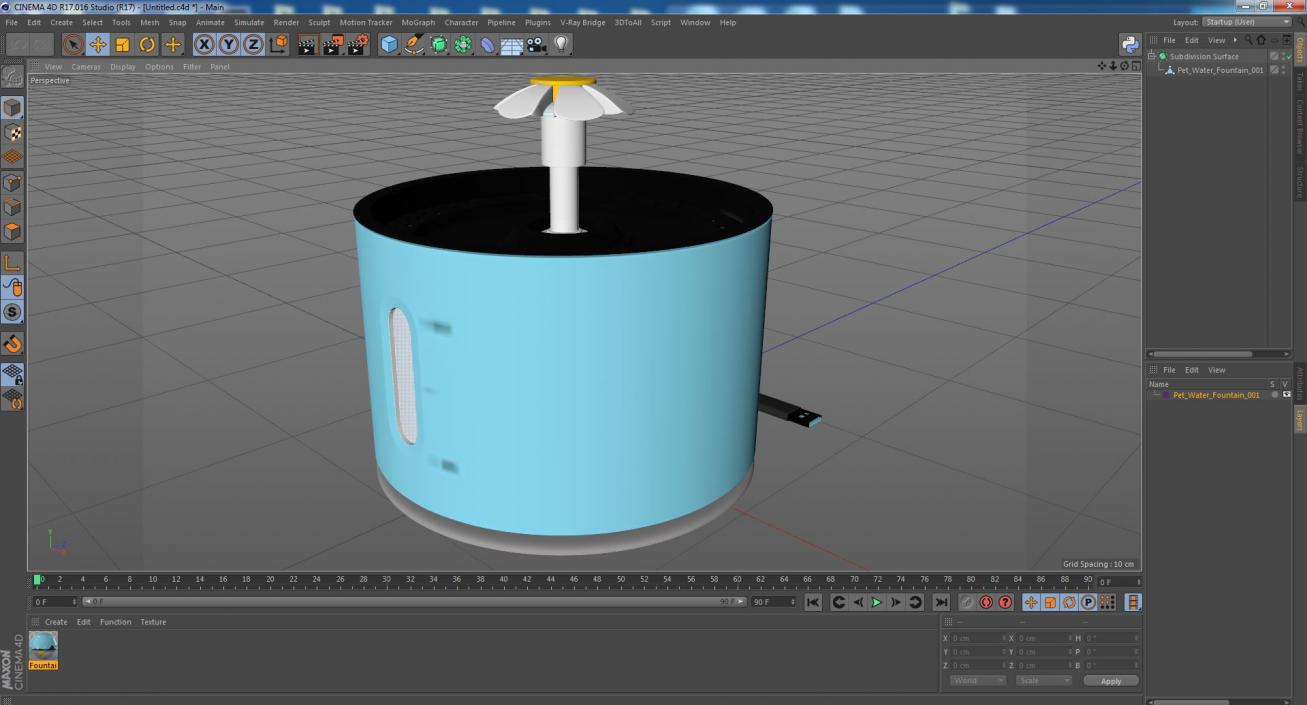 3D Pet Water Fountain model