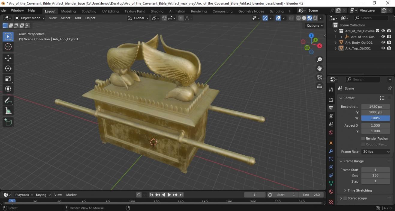 Arc of the Covenant Bible Artifact 3D model