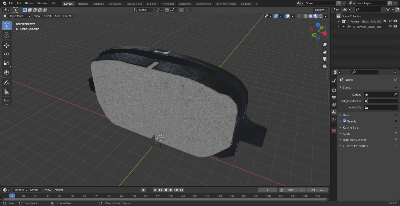 3D model A-Premium Brake Pads