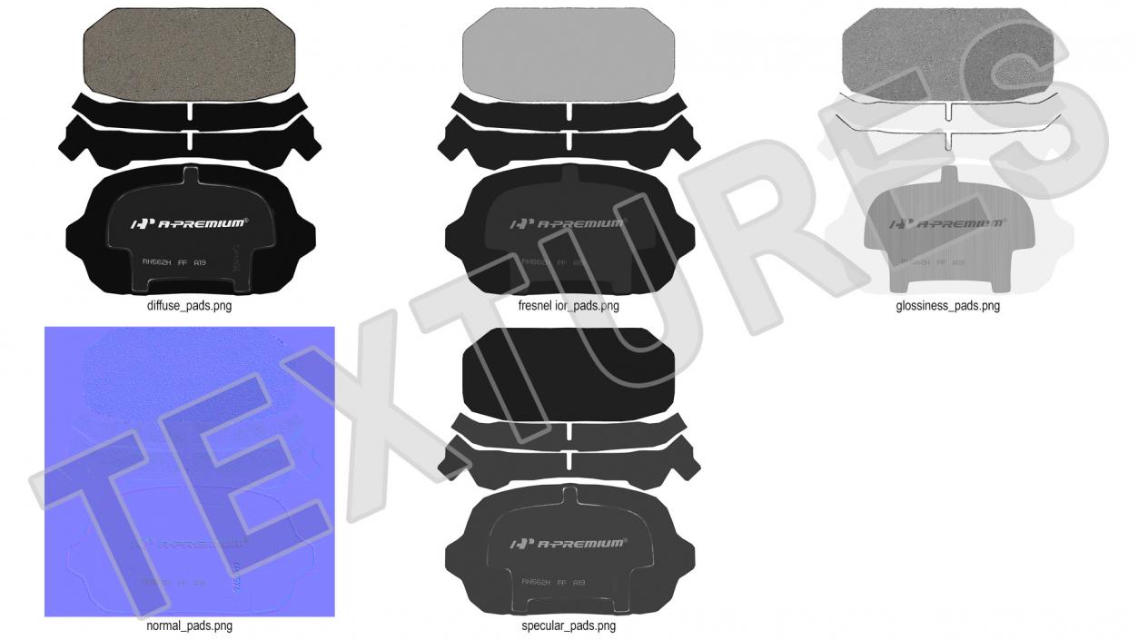 3D model A-Premium Brake Pads