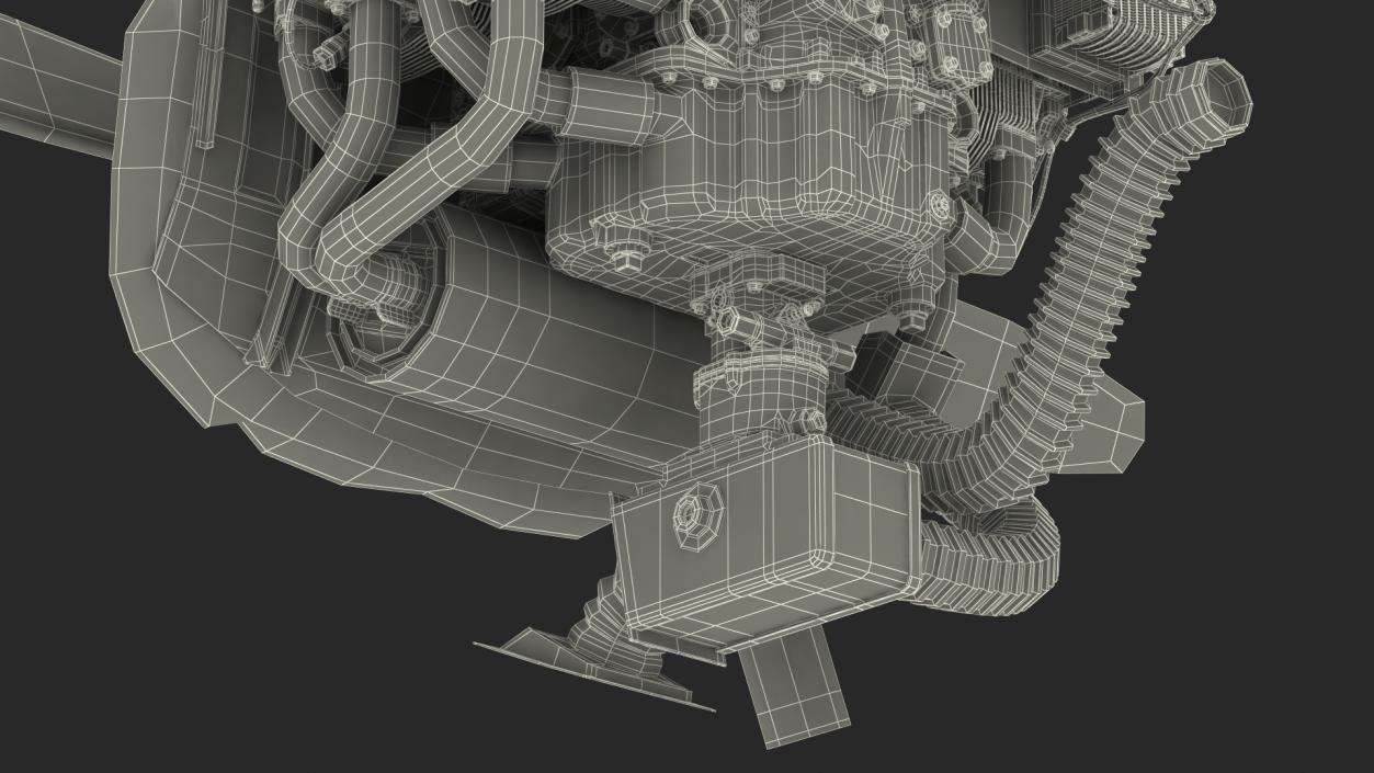 3D model Aero Engine Lycoming O 320 Old