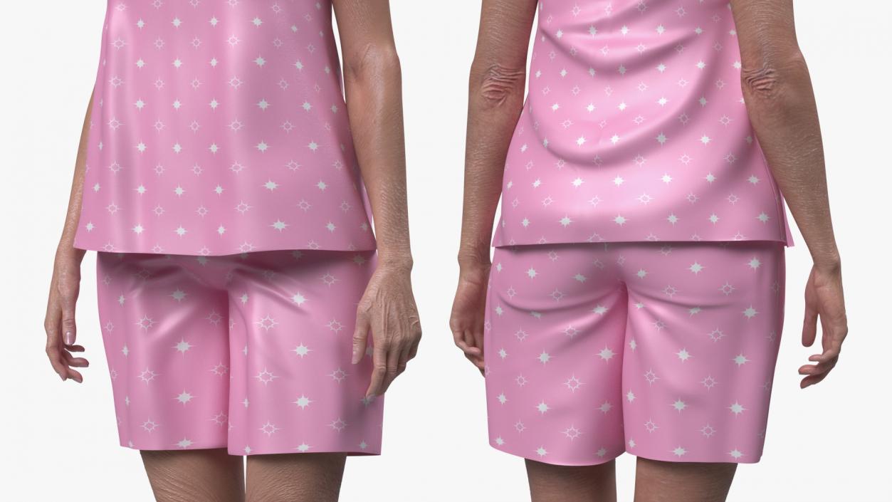 Korean Woman in Nightwear Standing 3D model