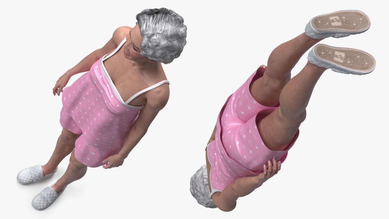 Korean Woman in Nightwear Standing 3D model