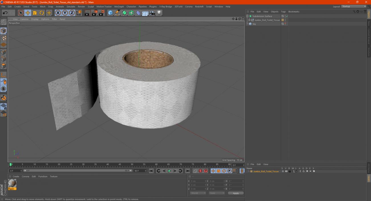 Jumbo Roll Toilet Tissue 3D model