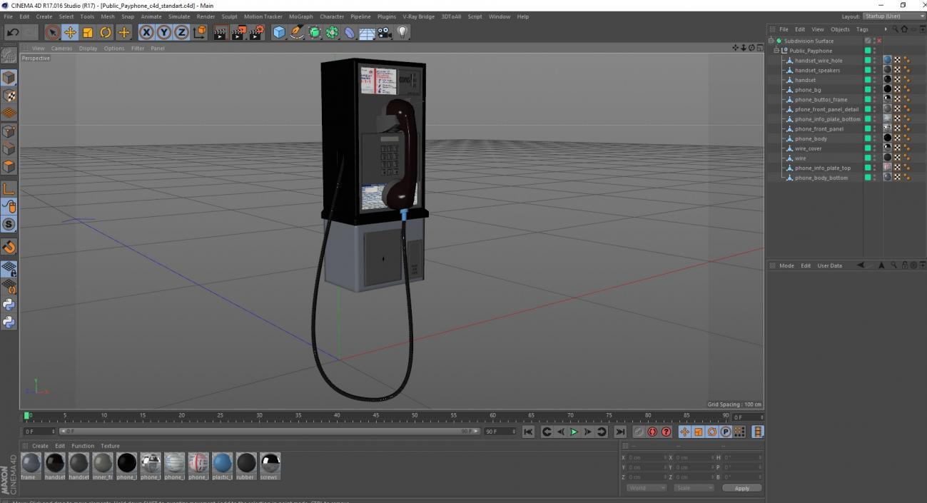 3D model Public Payphone