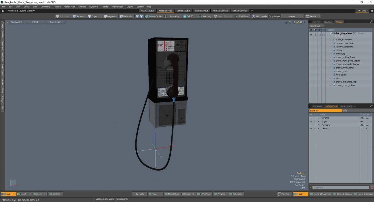 3D model Public Payphone