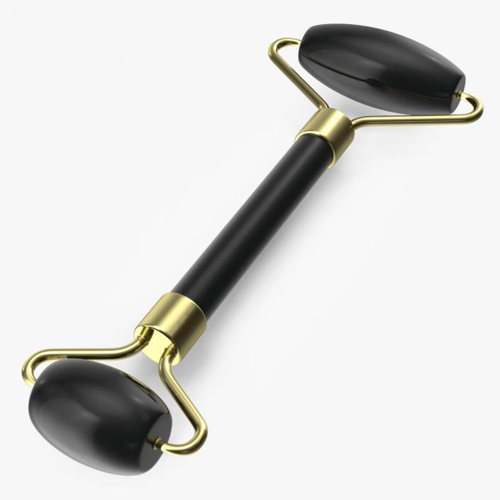 3D model Jade Roller Face Massager Black Obsidian