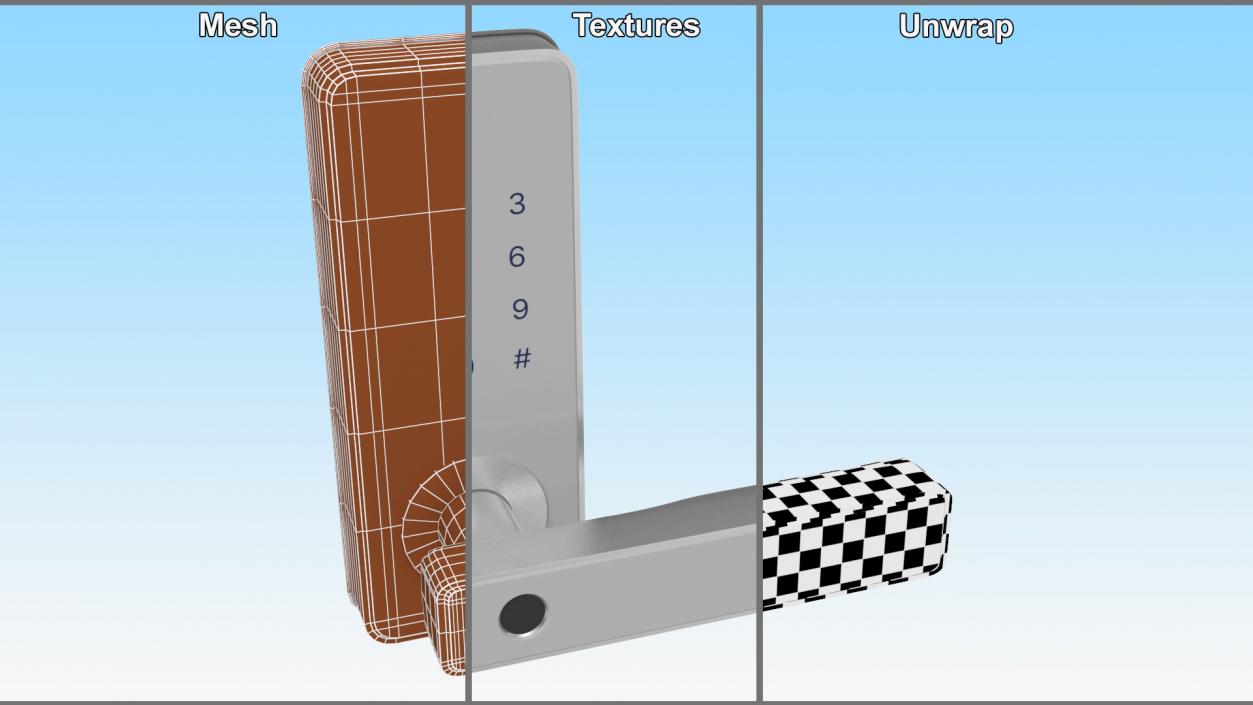 Fingerprint Smart Door Lock 3D