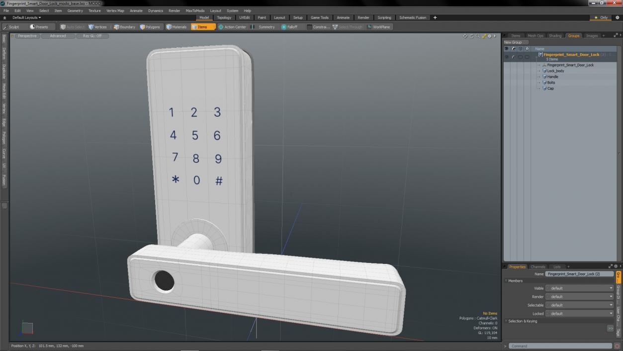 Fingerprint Smart Door Lock 3D