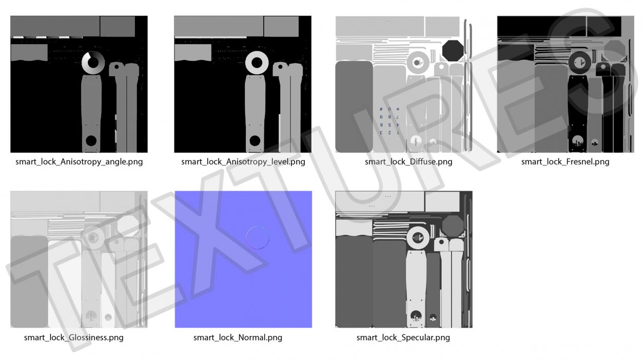 Fingerprint Smart Door Lock 3D