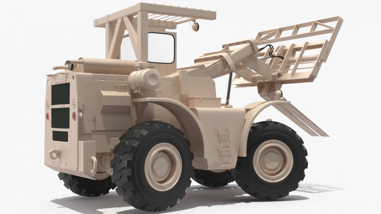 3D Pettibone Rough Terrain Military Forklift Sand Rigged model