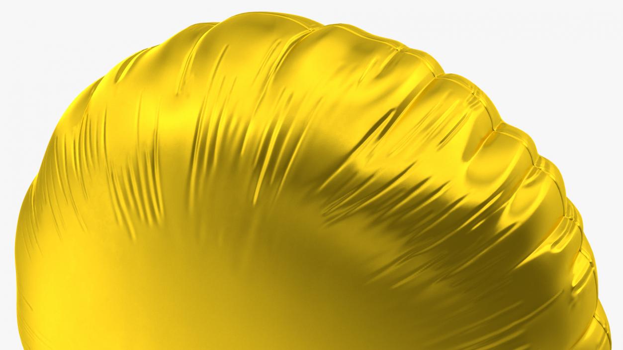 3D Round Foil Balloon Gold model