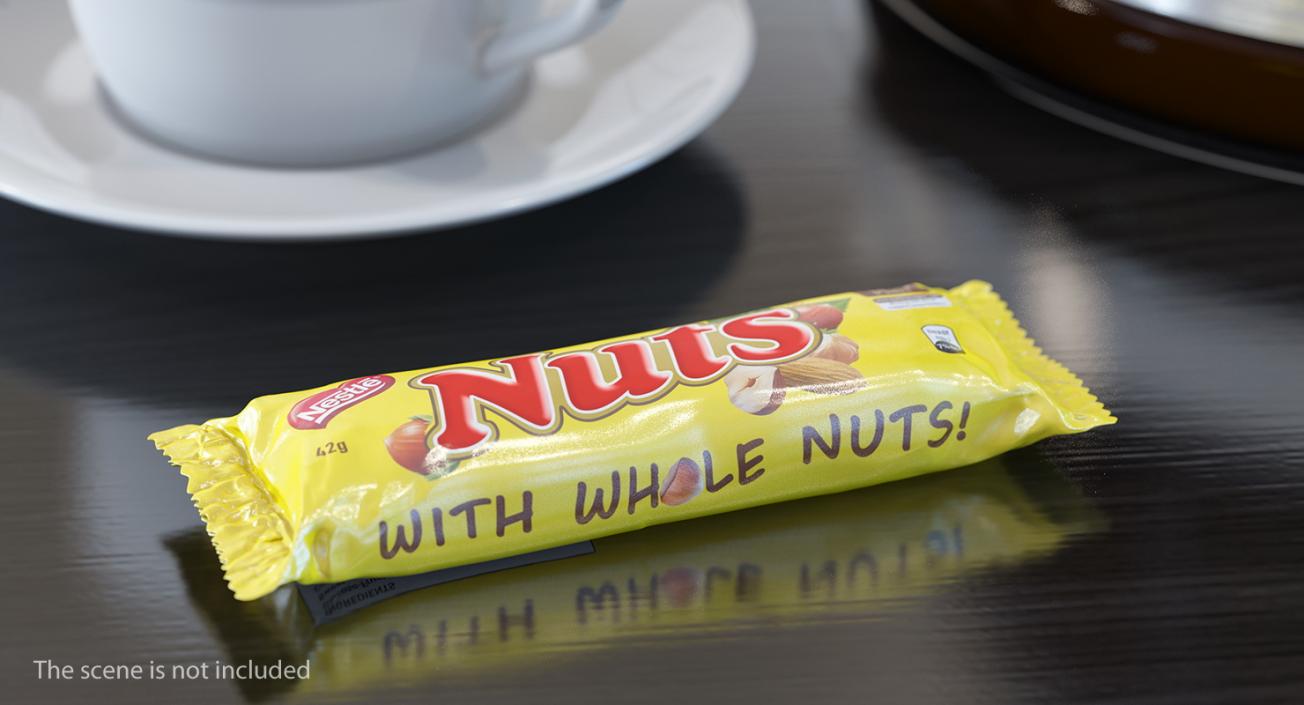 3D Nuts Chocolate Bar and Package Collection