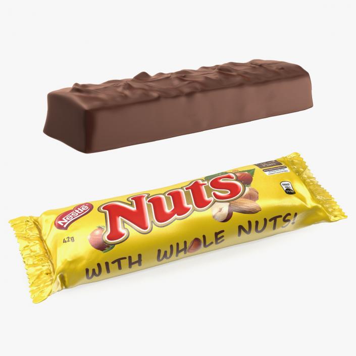 3D Nuts Chocolate Bar and Package Collection