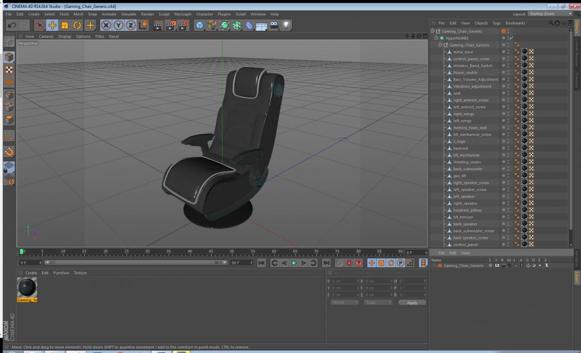 3D model Gaming Chair Generic