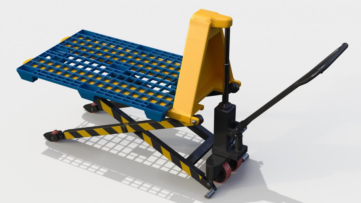 3D Scissor Pallet Truck with Plastic Tray model