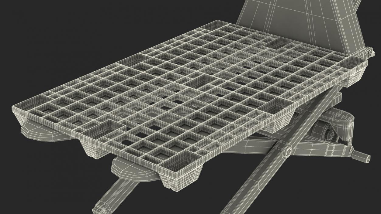 3D Scissor Pallet Truck with Plastic Tray model