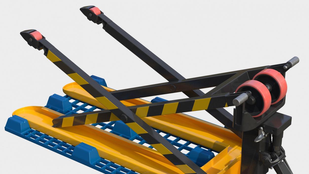 3D Scissor Pallet Truck with Plastic Tray model