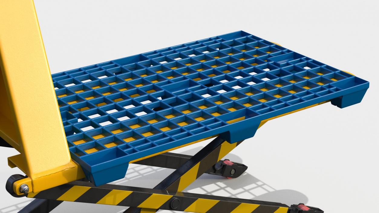 3D Scissor Pallet Truck with Plastic Tray model