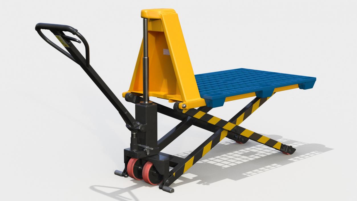 3D Scissor Pallet Truck with Plastic Tray model